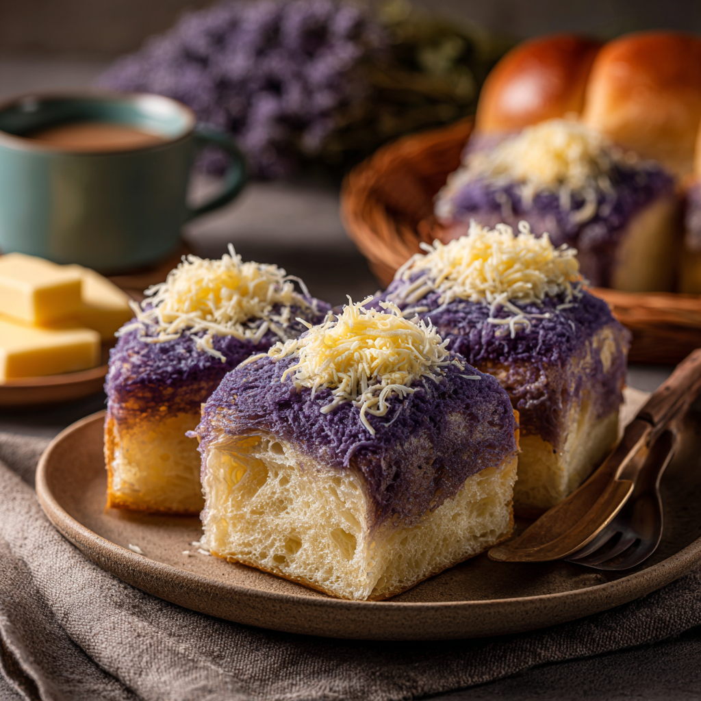Ube Cheese Ensaymada Recipe - Recipe Image