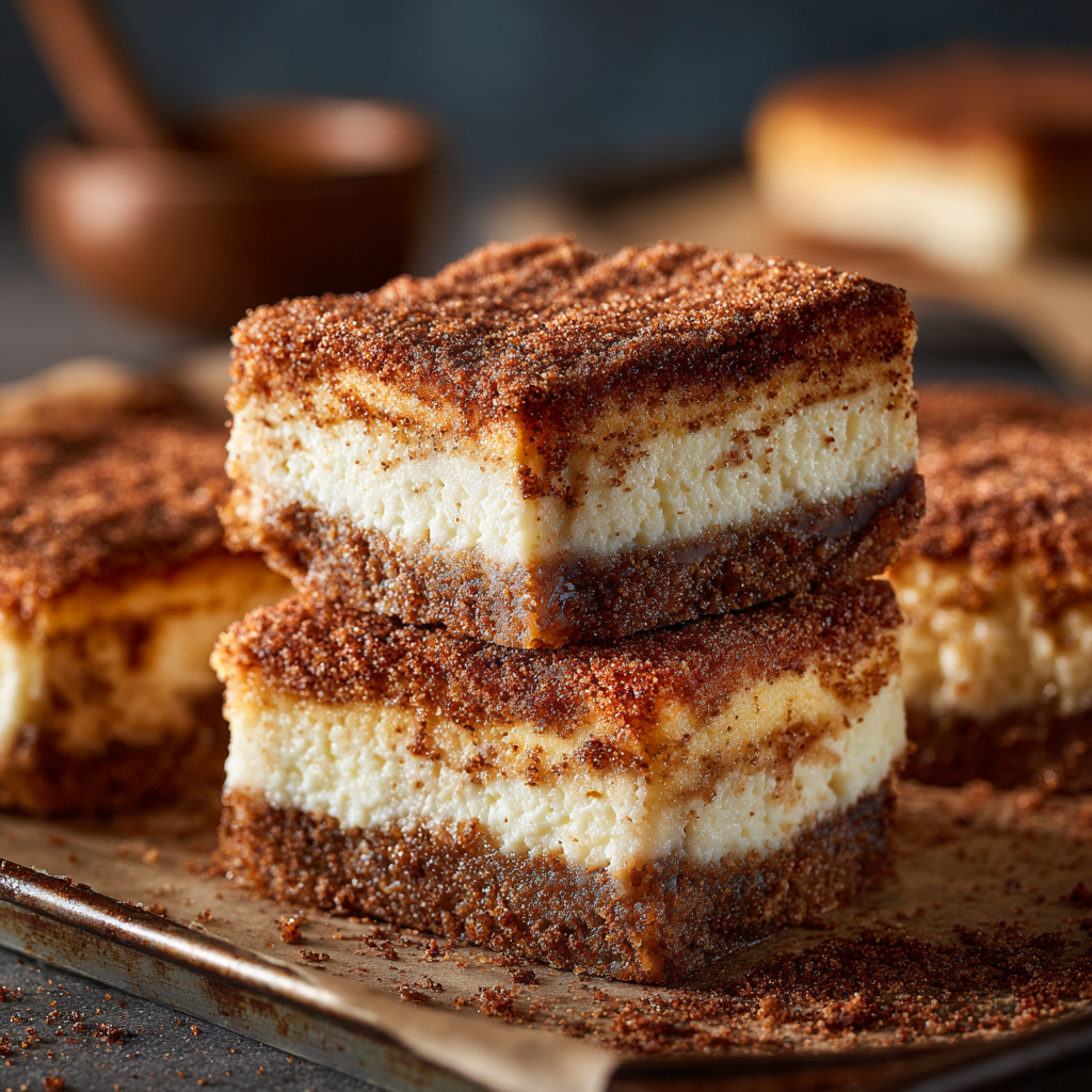 Churro Cheesecake Bars Recipe - Recipe Image