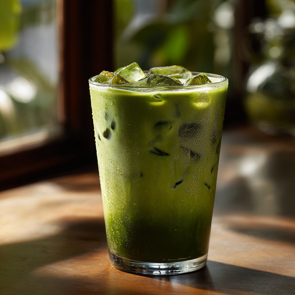 Matcha Coconut Ice Latte Recipe