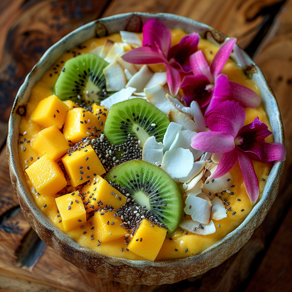 Mango Dragon Fruit Smoothie Bowl Recipe