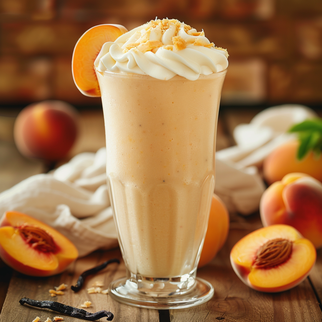 Peach Vanilla Milk Smoothie Recipe