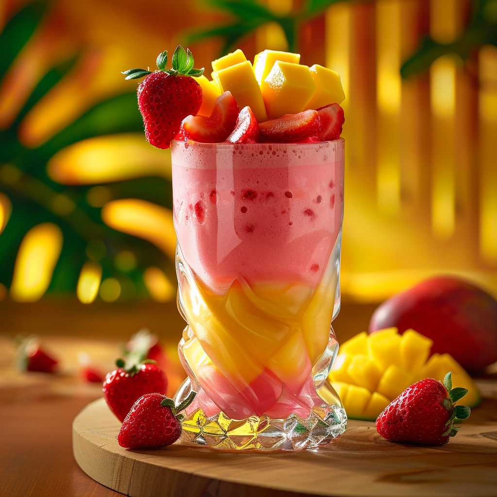 Strawberry Mango Sunrise Smoothie Recipe