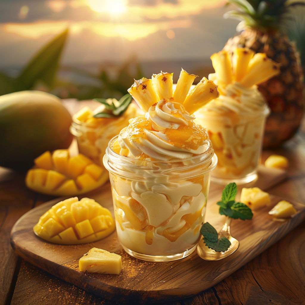 Pineapple Mango Cream Jars Recipe