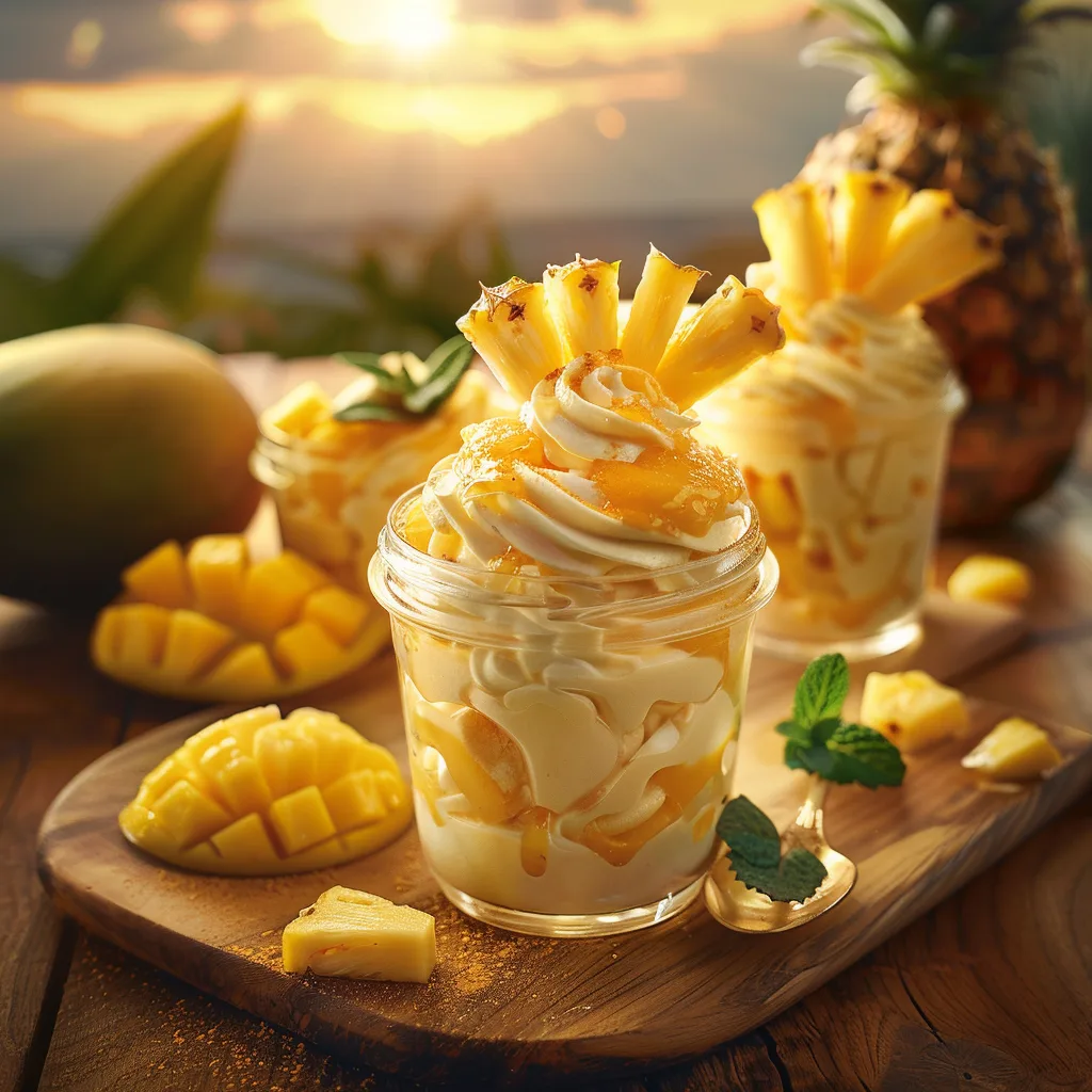 Pineapple Mango Cream Jars Recipe