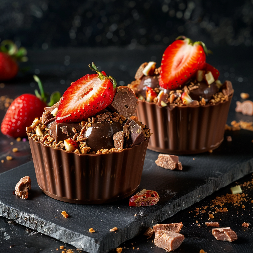 Chocolate Strawberry Crunch Cups Recipe