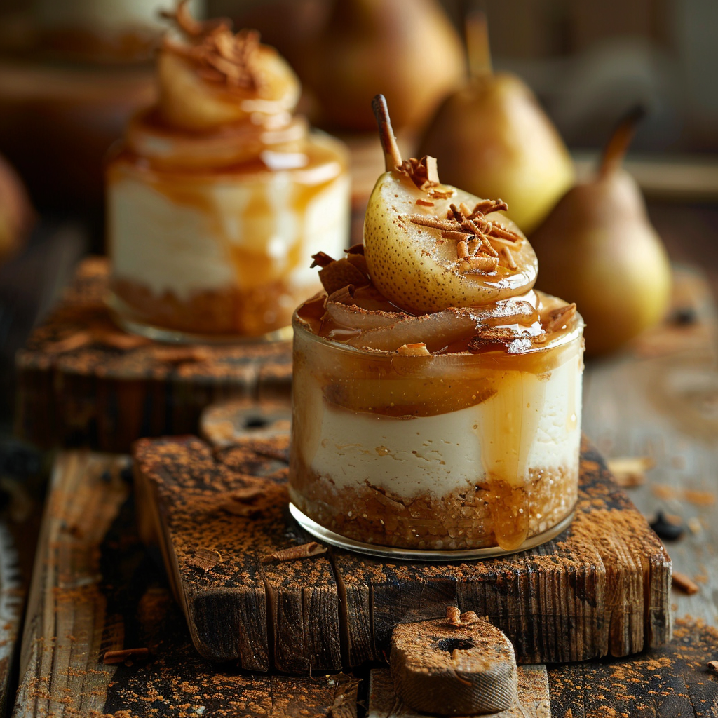 Caramel Pear Cheesecake Jars Recipe