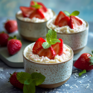 Strawberry Coconut Rice Cups Recipe