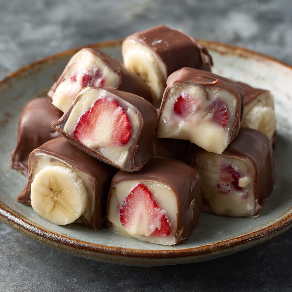 Strawberry Banana Ice Cream Bites Recipe