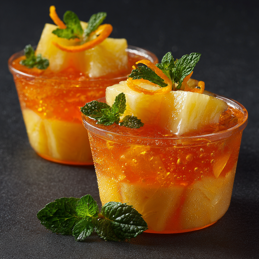 Pineapple Orange Jelly Cups Recipe