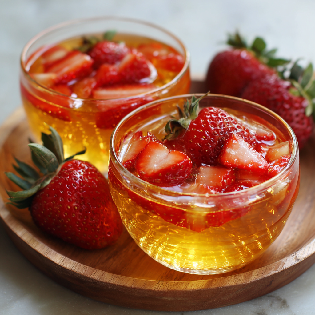 Pineapple Strawberry Jelly Cups Recipe