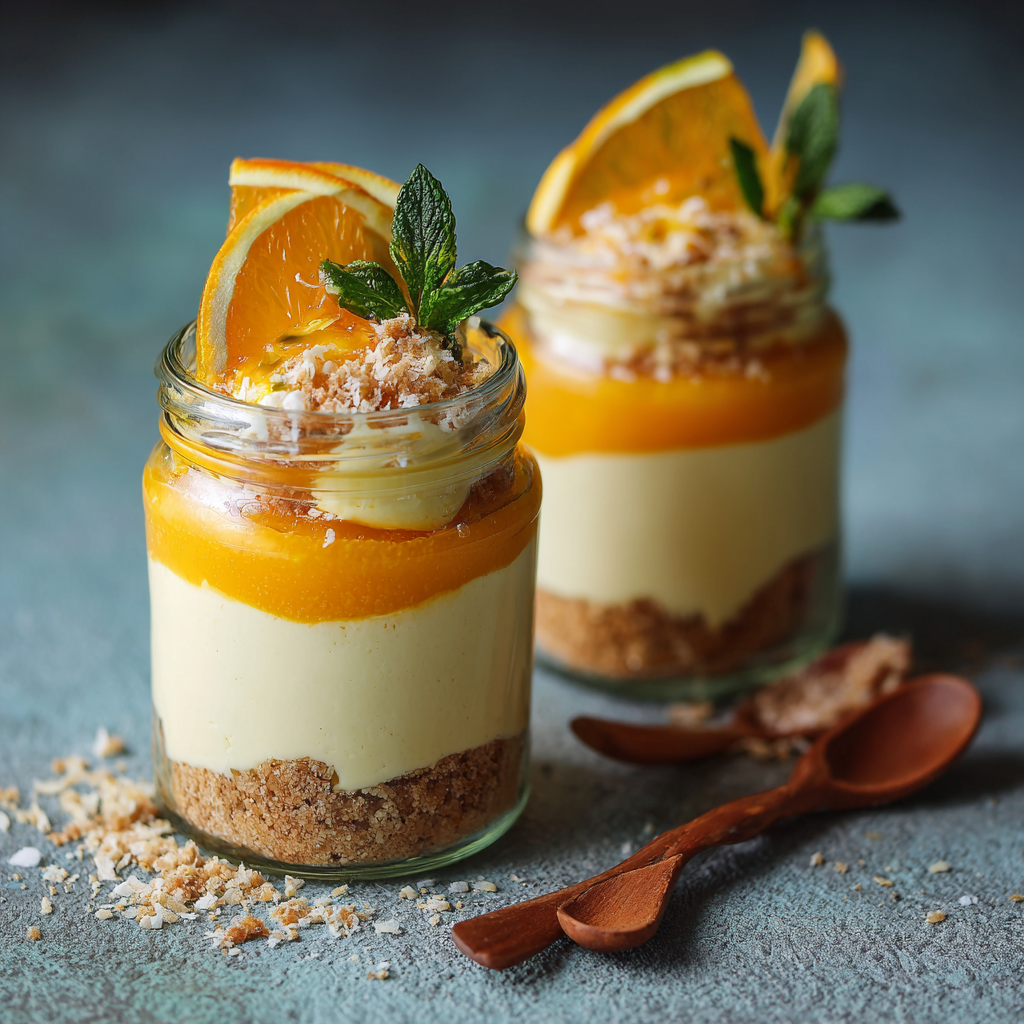 Tropical Orange Cheesecake Jars Recipe