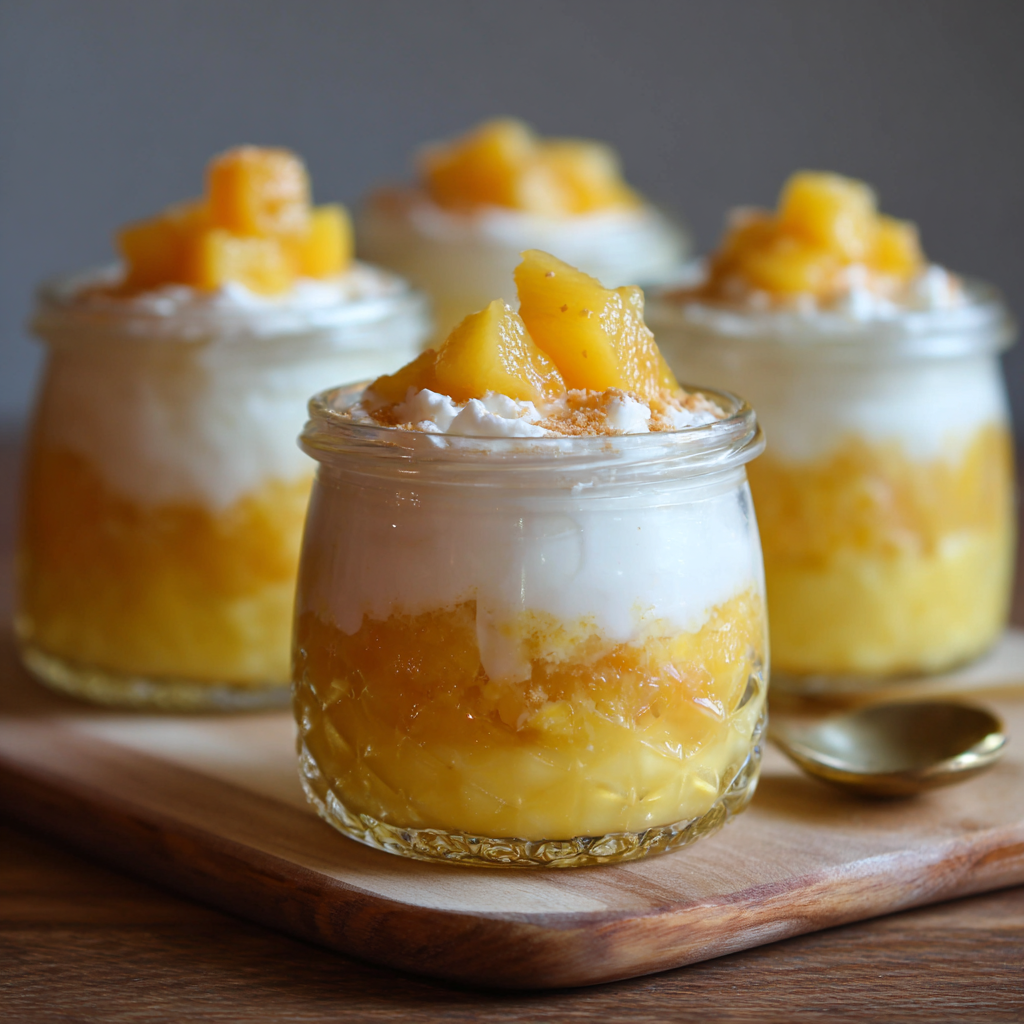 Pineapple Peach Cream Jars Recipe