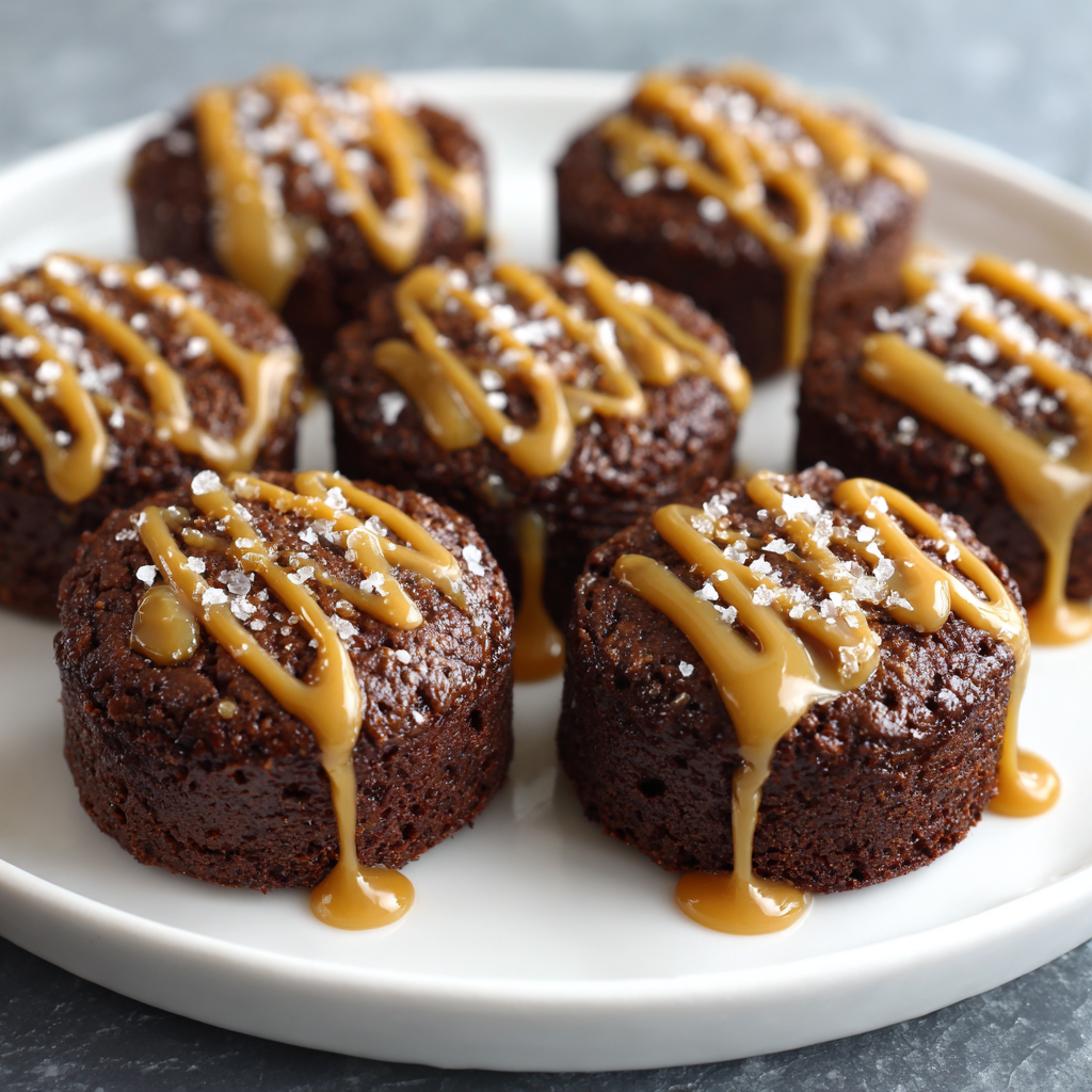 Salted Caramel Brownie Bites Recipe - Recipe Image