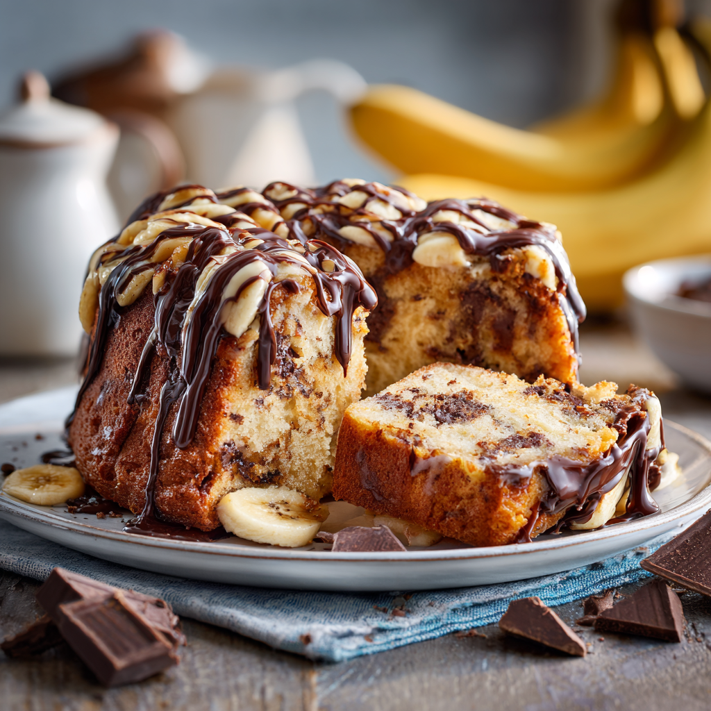 Banana Chocolate Chip Cake Recipe - Recipe Image