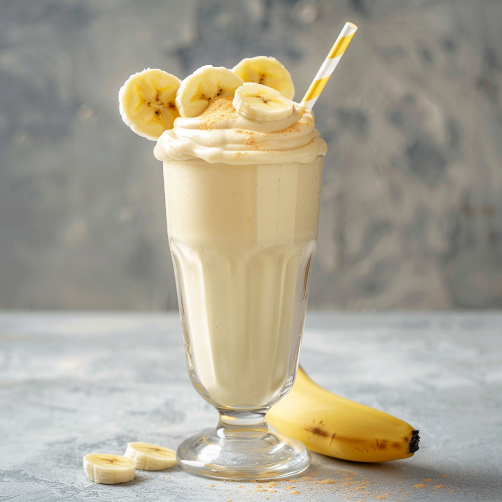 Banana Milk Smoothie Recipe - Recipe Image