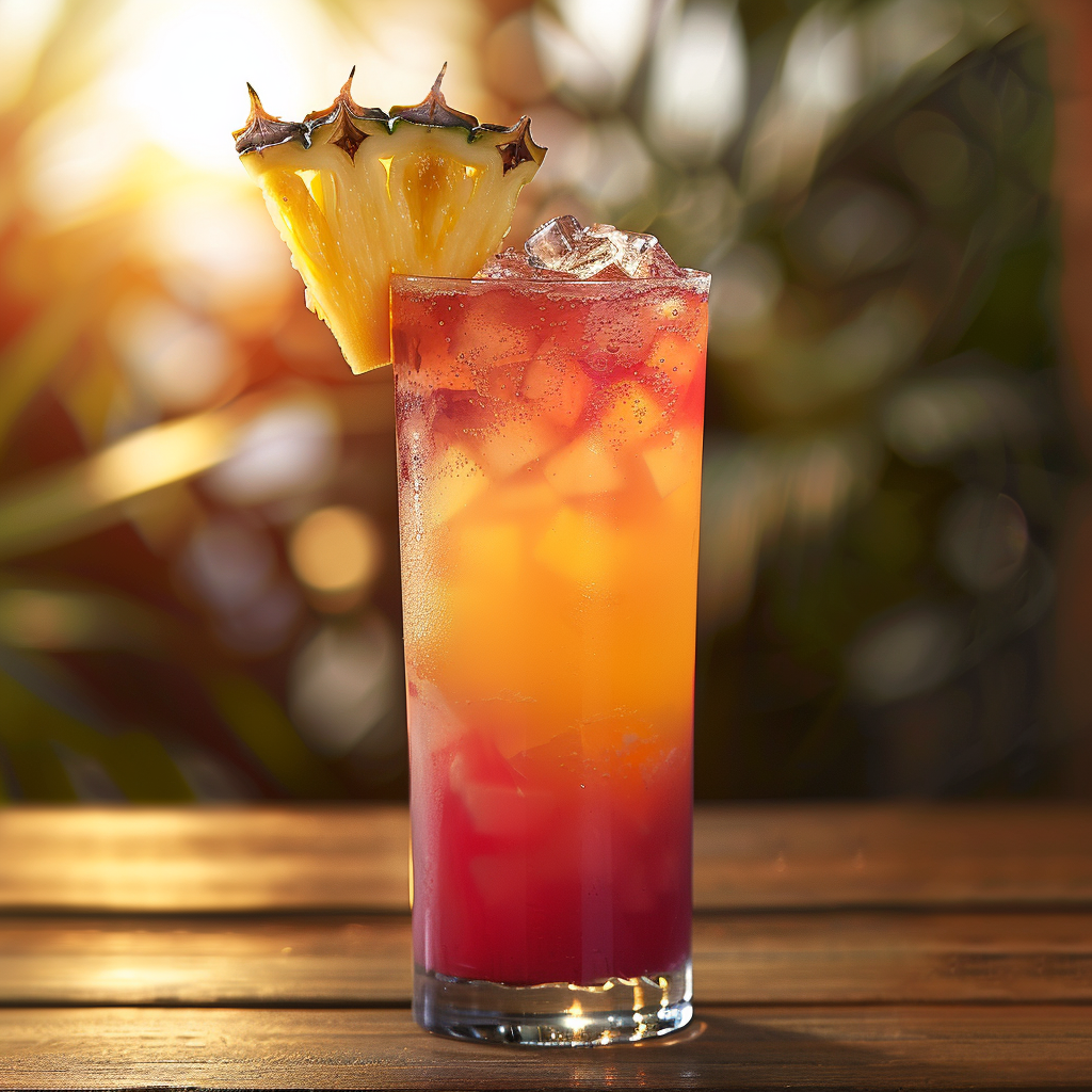 Tropical Sunset Drink Recipe - Recipe Image
