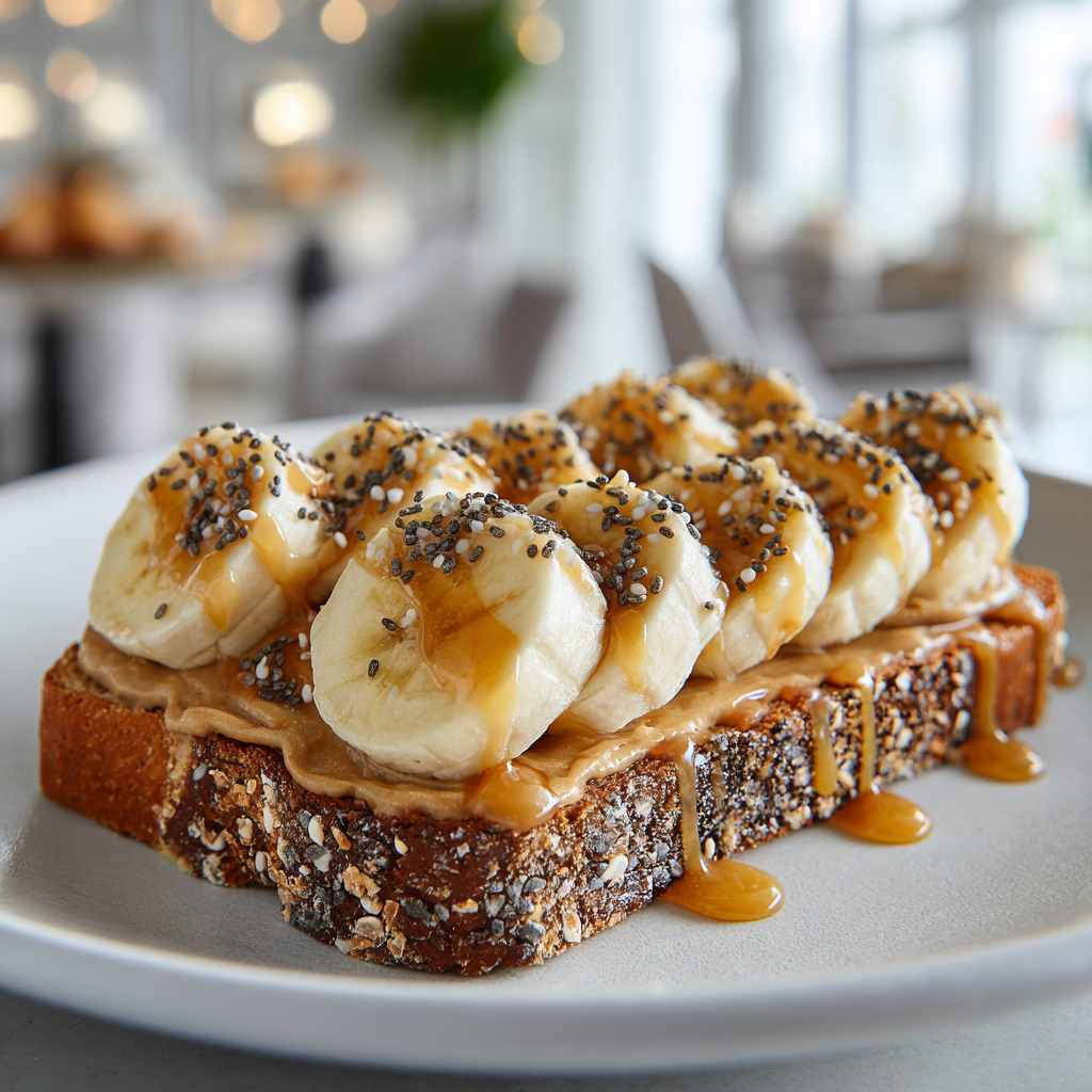 Peanut Butter Banana Toast Recipe - Recipe Image