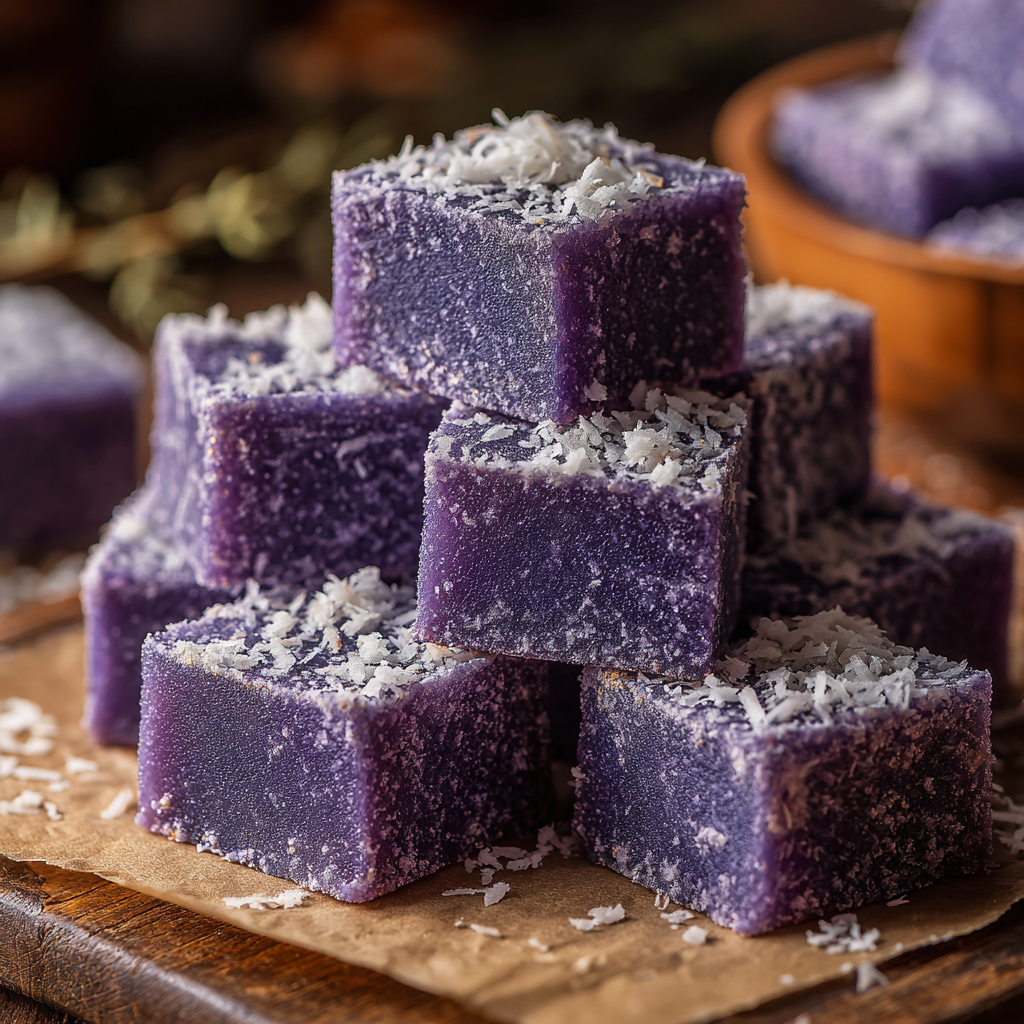 Ube Coconut Mochi Bars Recipe 3 Ube Coconut Mochi Bars Recipe - Recipe Image