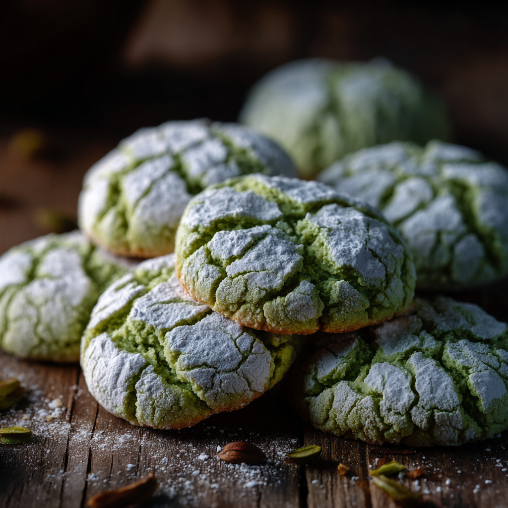 Pandan Coconut Crinkle Cookies Recipe 2 Pandan Coconut Crinkle Cookies Recipe - Recipe Image