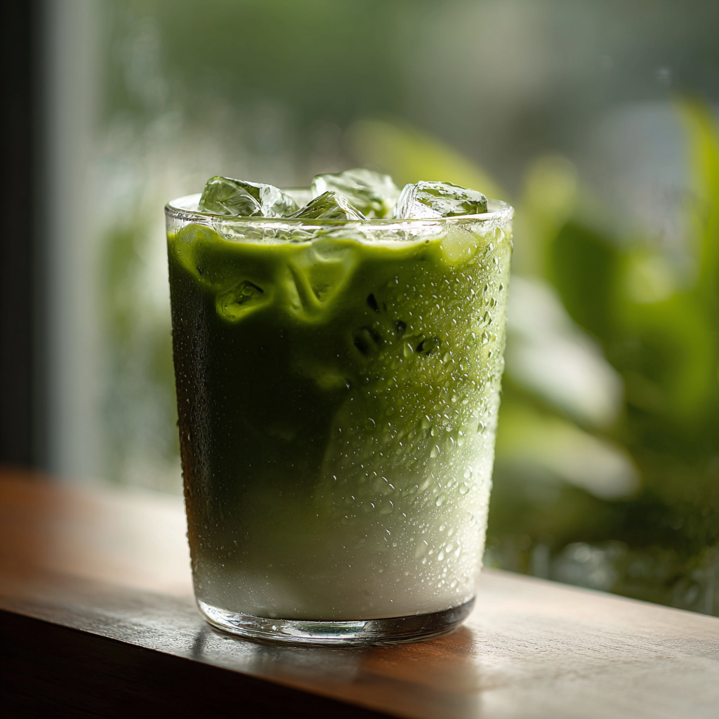 Matcha Coconut Ice Latte Recipe - Recipe Image