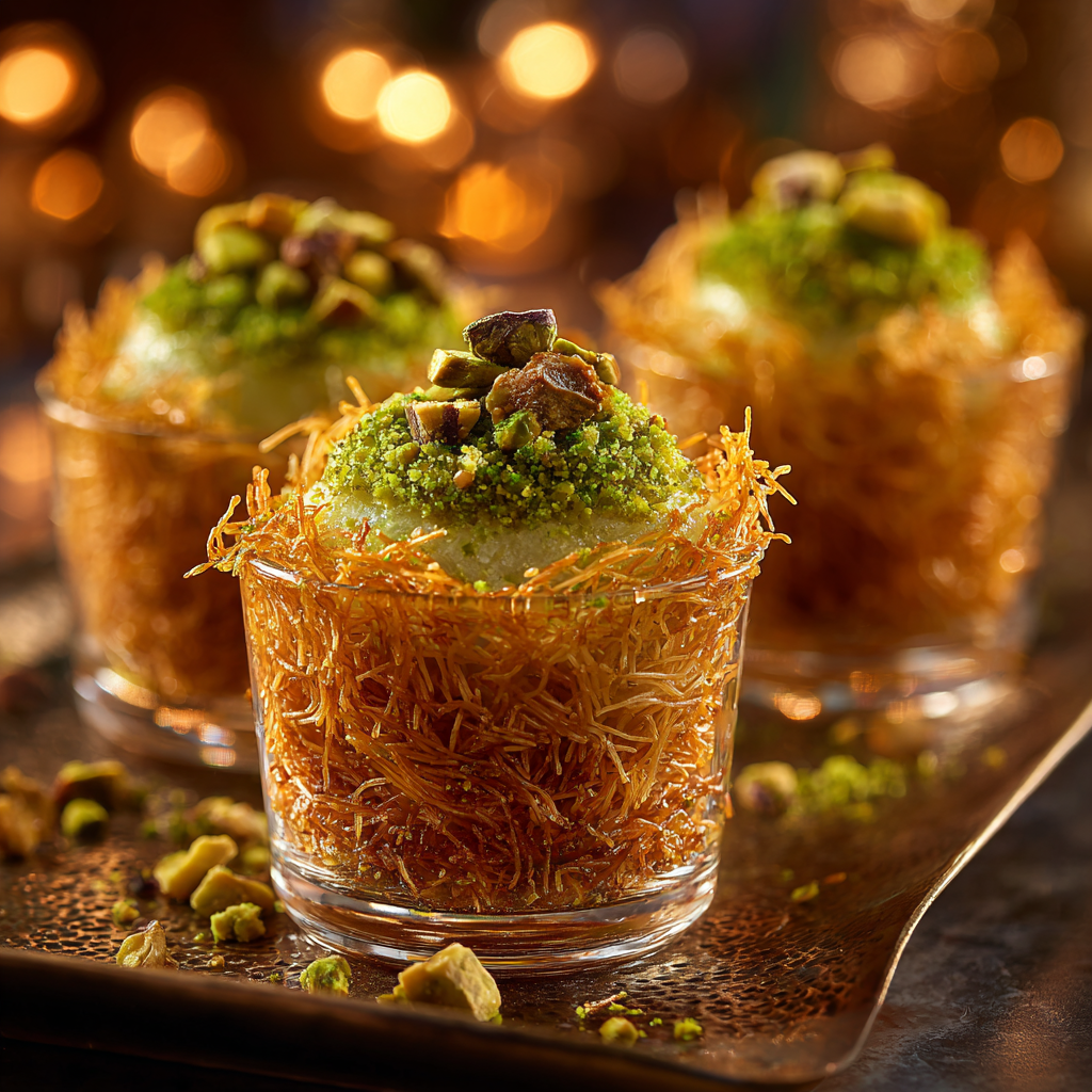 Pistachio Kunafa Cups Recipe - Recipe Image