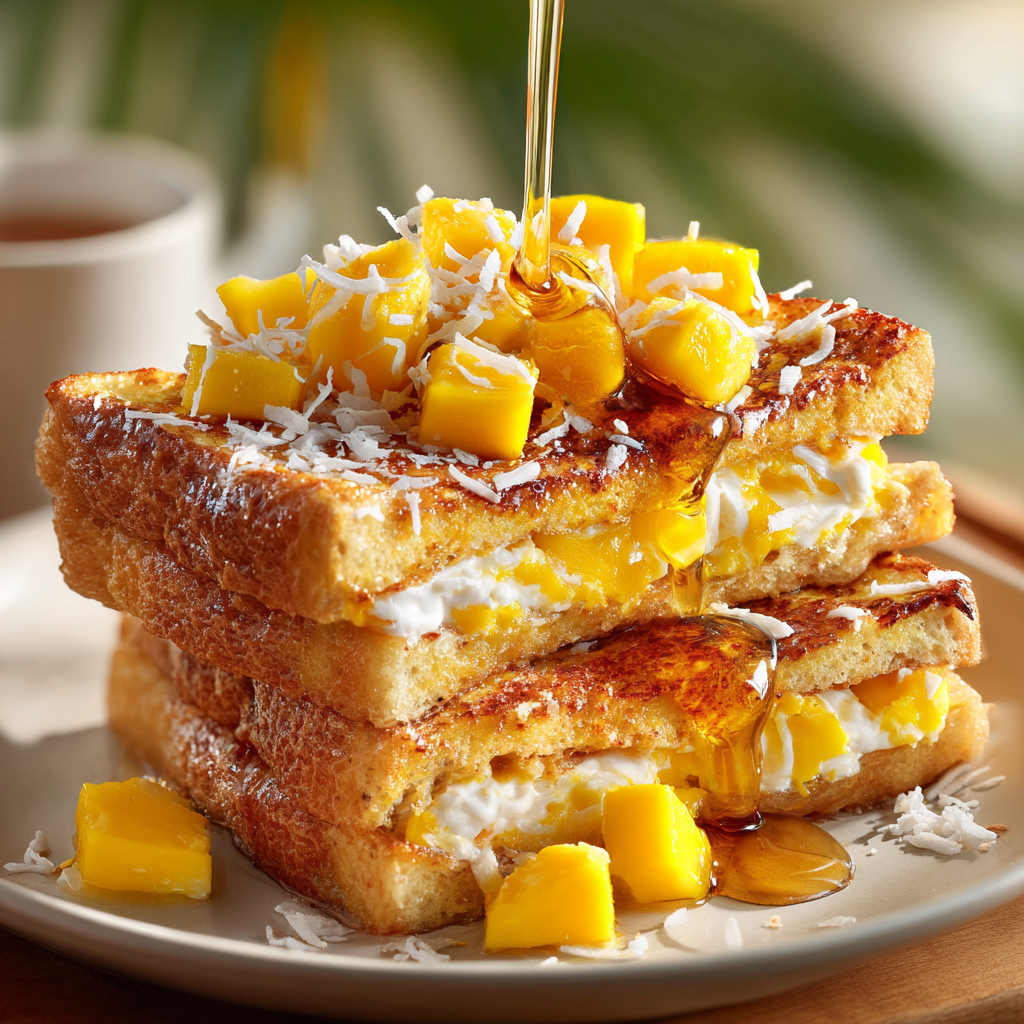 Mango Coconut French Toast Recipe - Recipe Image
