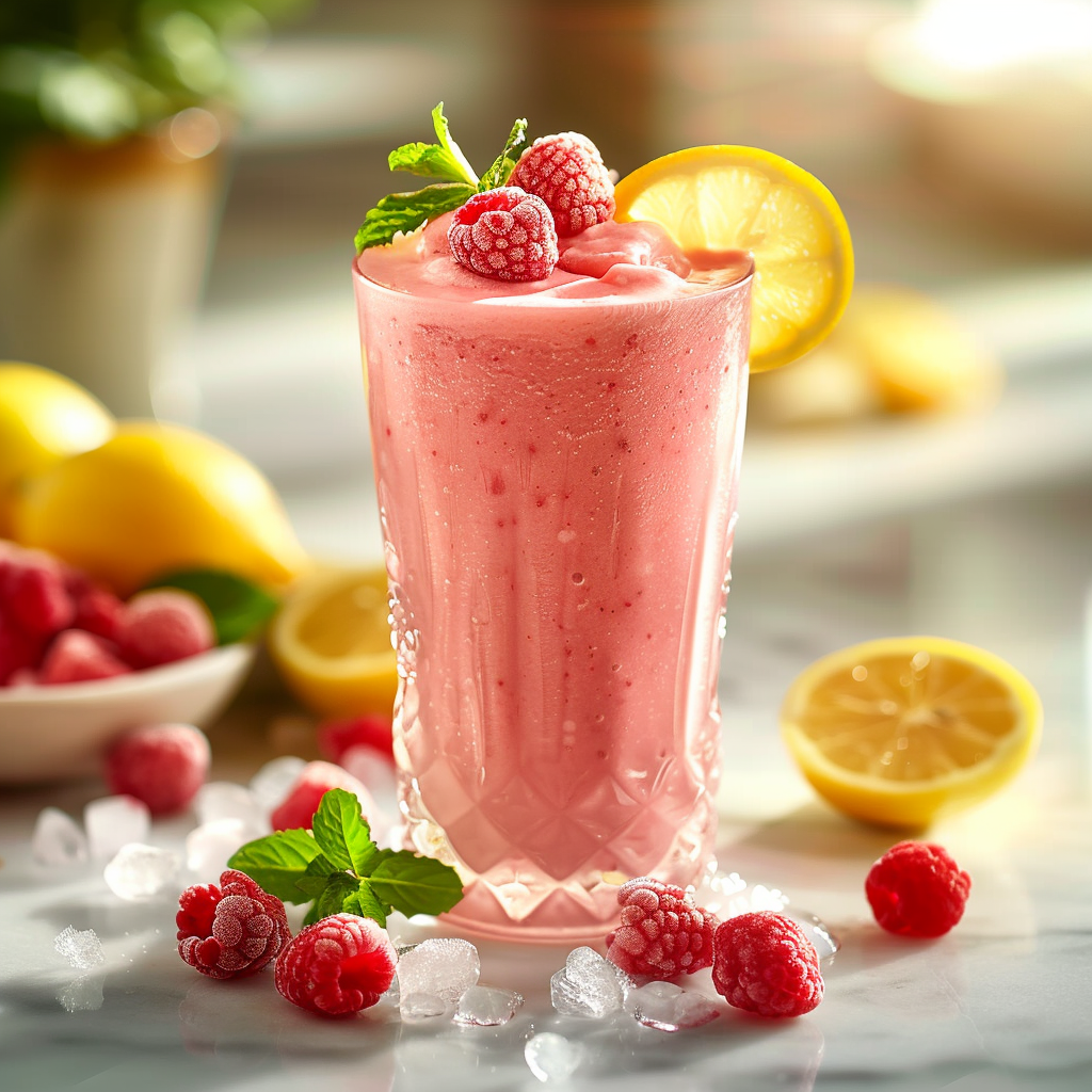 Raspberry Lemon Frozen Smoothie Recipe 3 Raspberry Lemon Frozen Smoothie Recipe - Recipe Image