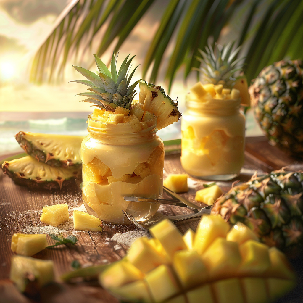 Pineapple Mango Cream Jars Recipe 2 Pineapple Mango Cream Jars Recipe - Recipe Image