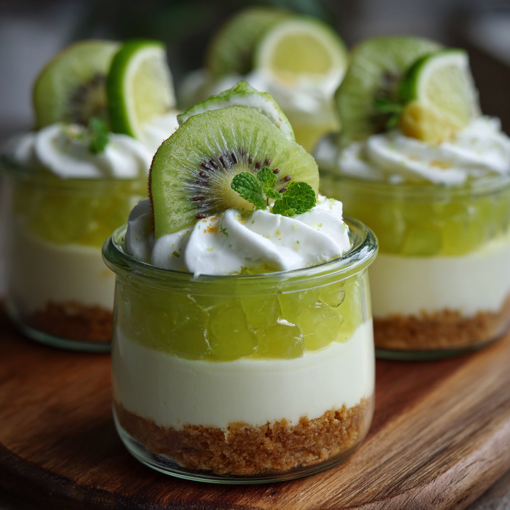 Kiwi Lime Cheesecake Cups Recipe - Recipe Image