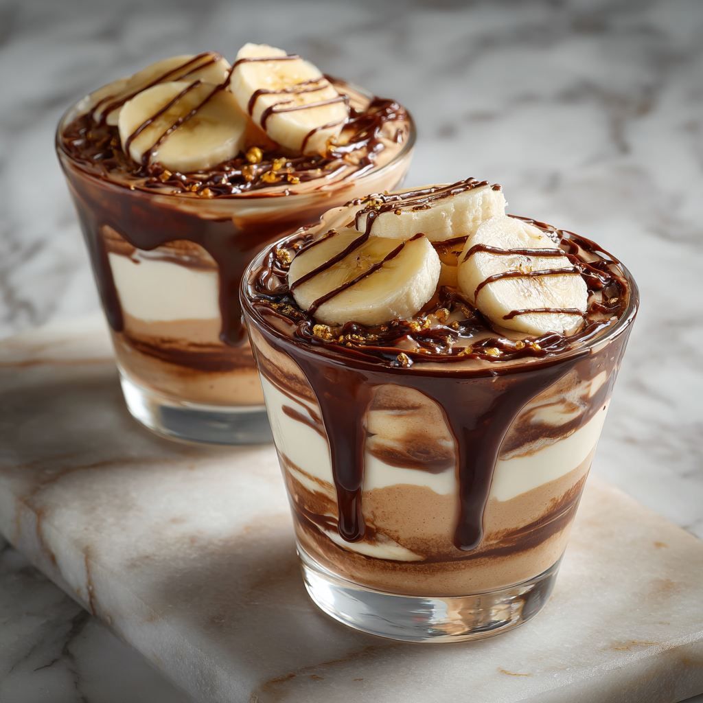Banana Chocolate Yogurt Cups Recipe - Recipe Image