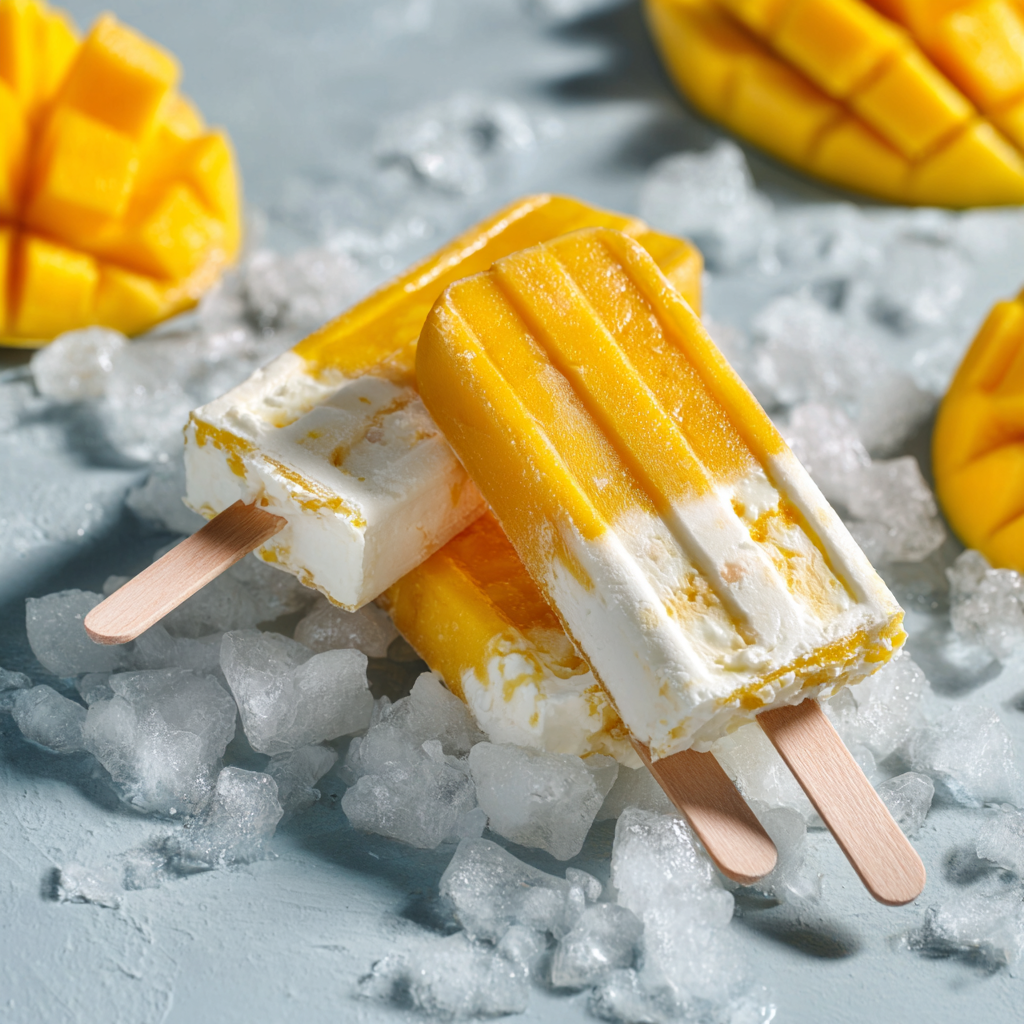 Mango Coconut Pops Recipe 3 Mango Coconut Pops Recipe - Recipe Image