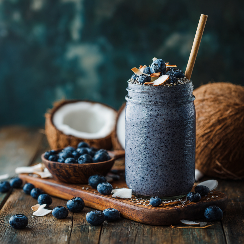 Blueberry Coconut Smoothie Recipe - Recipe Image