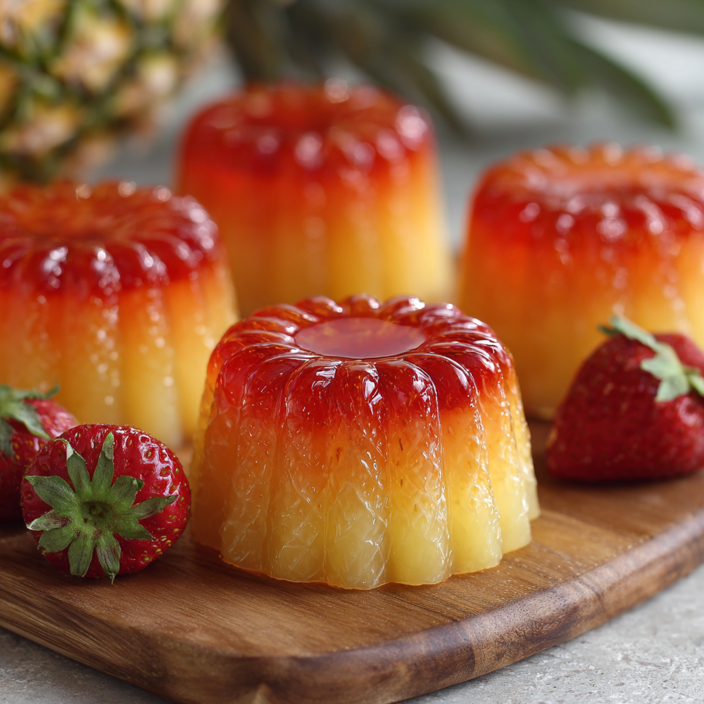 Pineapple Strawberry Jelly Cups Recipe 2 Pineapple Strawberry Jelly Cups Recipe - Recipe Image