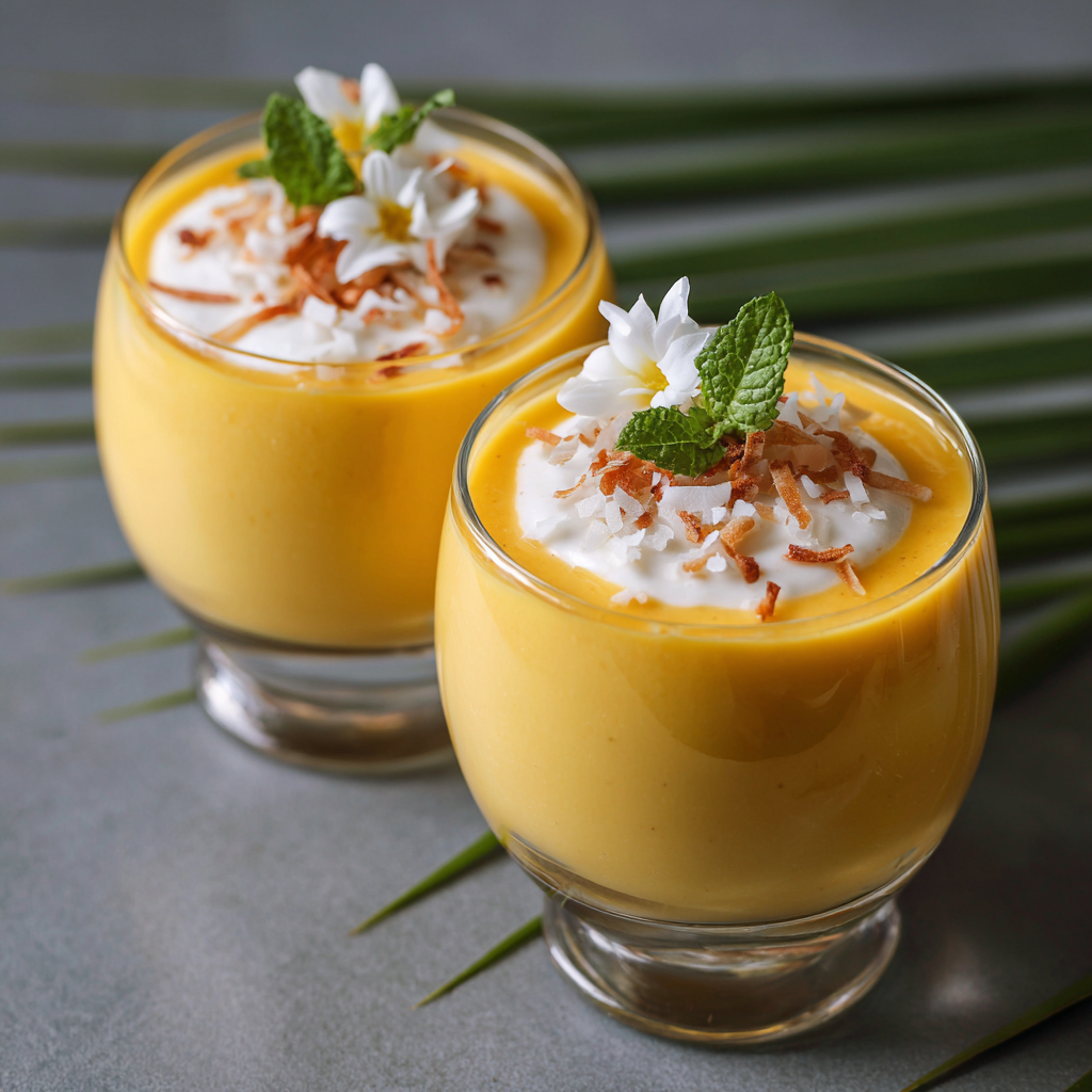 Mango Coconut Pudding Recipe - Recipe Image