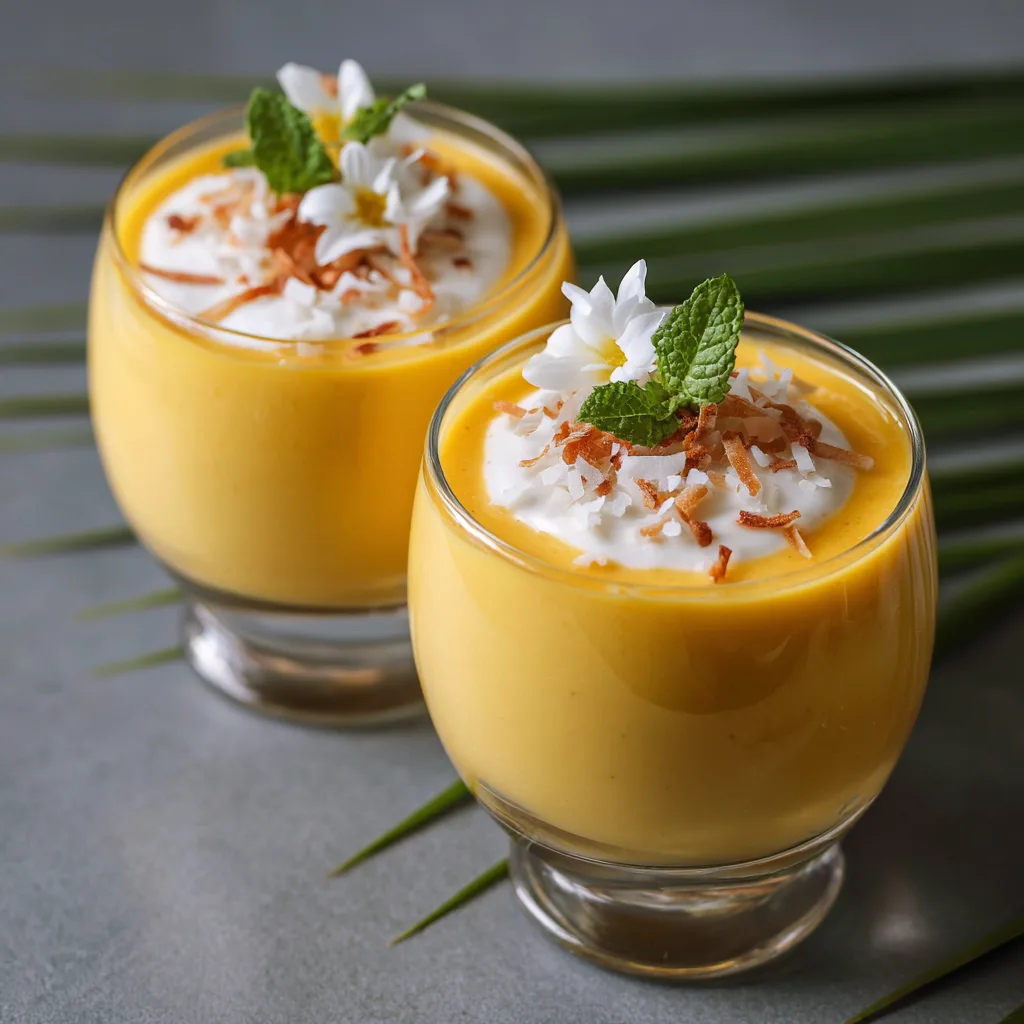 Mango Coconut Pudding Recipe - Recipe Image