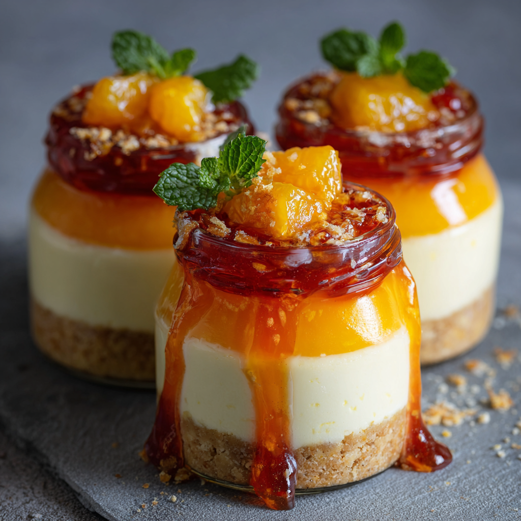 Tropical Orange Cheesecake Jars Recipe - Recipe Image
