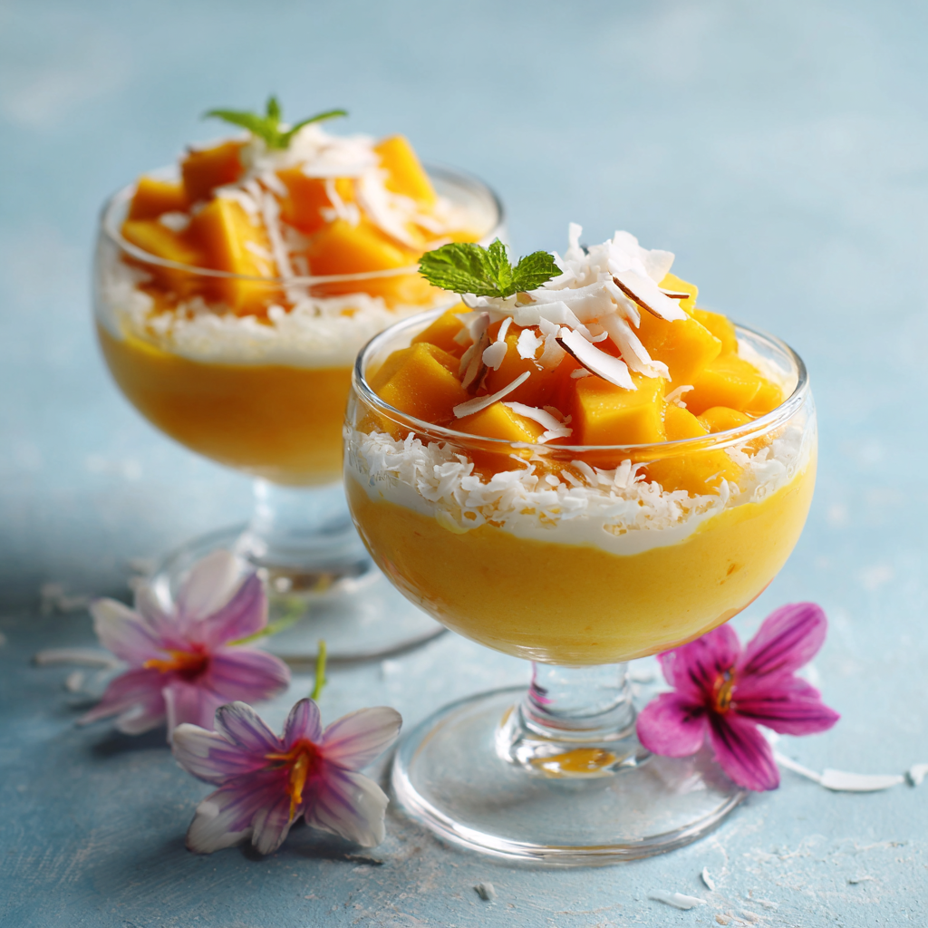 Coconut Mango Ice Dessert Recipe 2 Coconut Mango Ice Dessert Recipe - Recipe Image