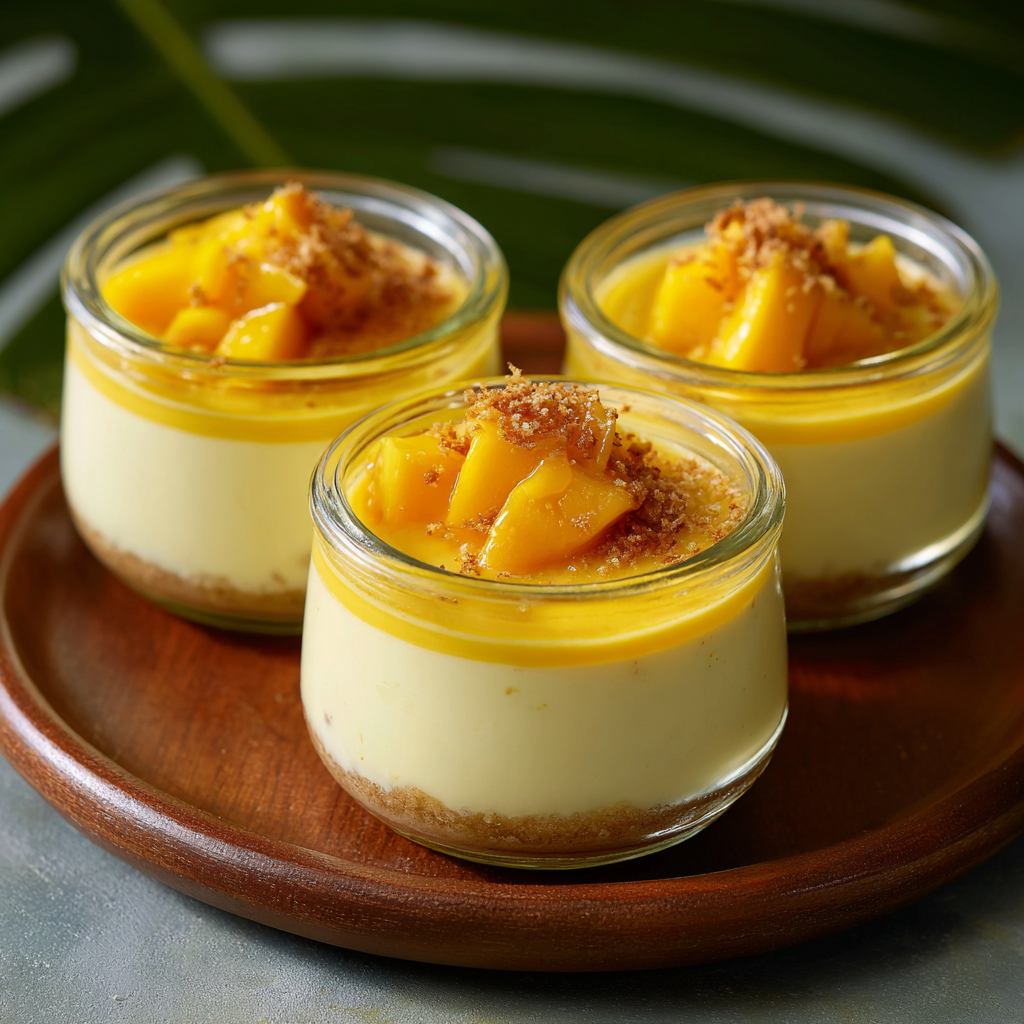 Mango Vanilla Custard Cups Recipe - Recipe Image