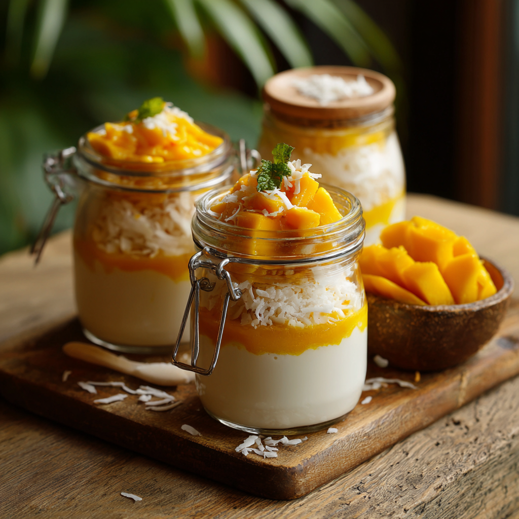 Mango Coconut Yogurt Jars Recipe - Recipe Image