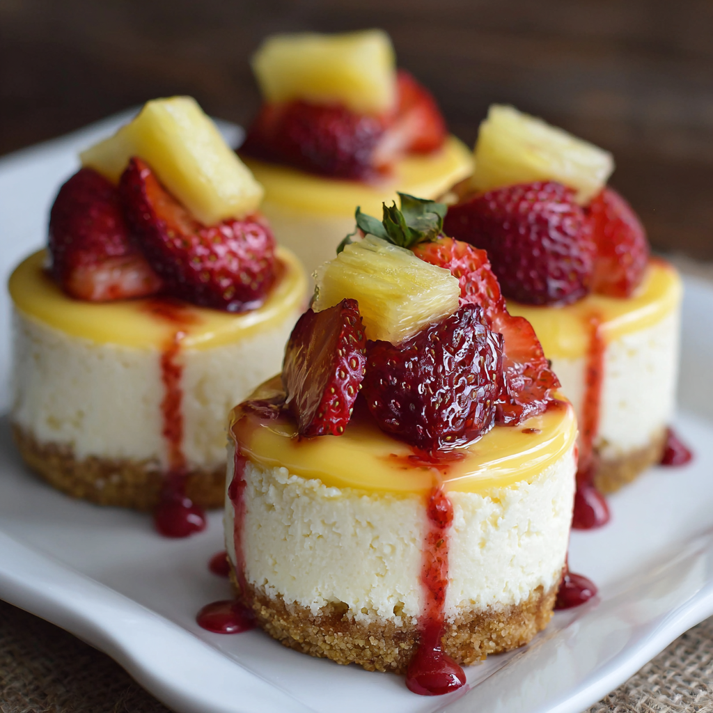 Strawberry Pineapple Cheesecake Cups Recipe 3 Strawberry Pineapple Cheesecake Cups Recipe - Recipe Image