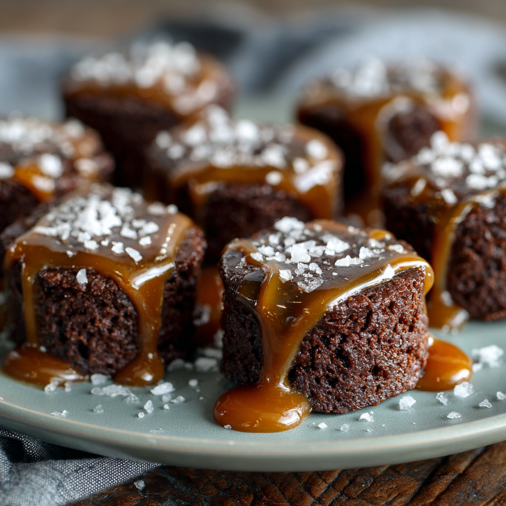 Salted Caramel Brownie Bites Recipe - Recipe Image