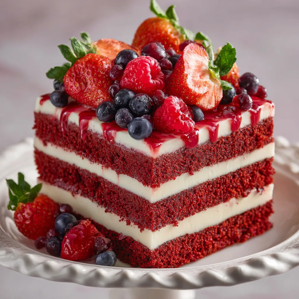 Red Velvet Berry Cake Recipe 3 Red Velvet Berry Cake Recipe - Recipe Image