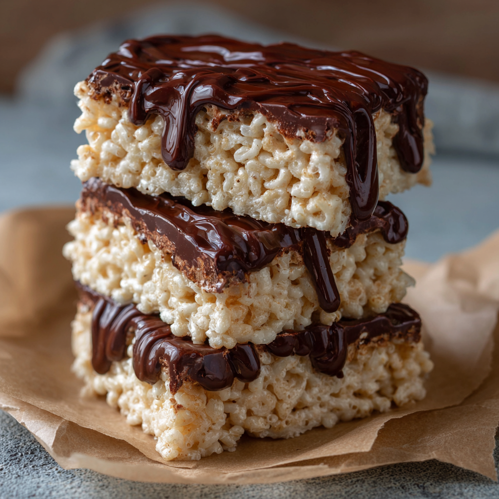 Rice Krispie Chocolate Bars Recipe - Recipe Image