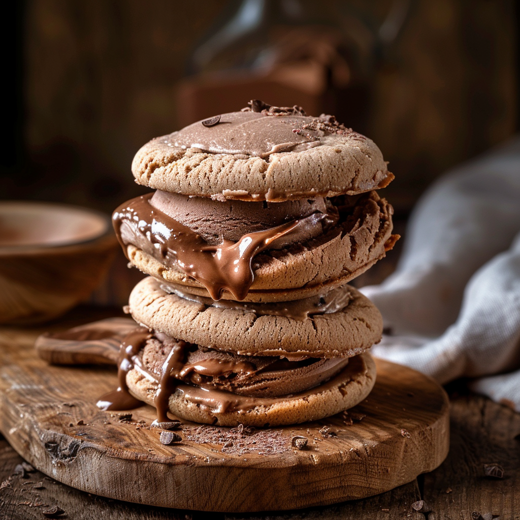 Nutella Ice Cream Sandwiches Recipe - Recipe Image