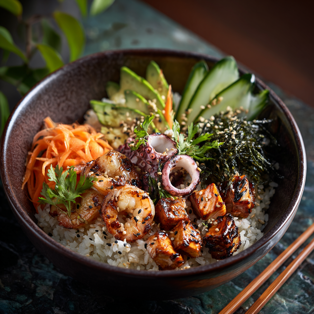 Seafood Rice Bowl Recipe 2 Seafood Rice Bowl Recipe - Recipe Image