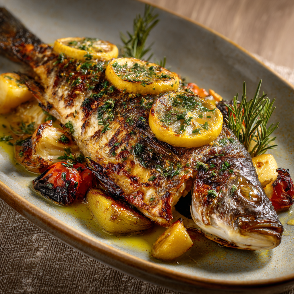 emon Herb Grilled Fish Recipe - Recipe Image