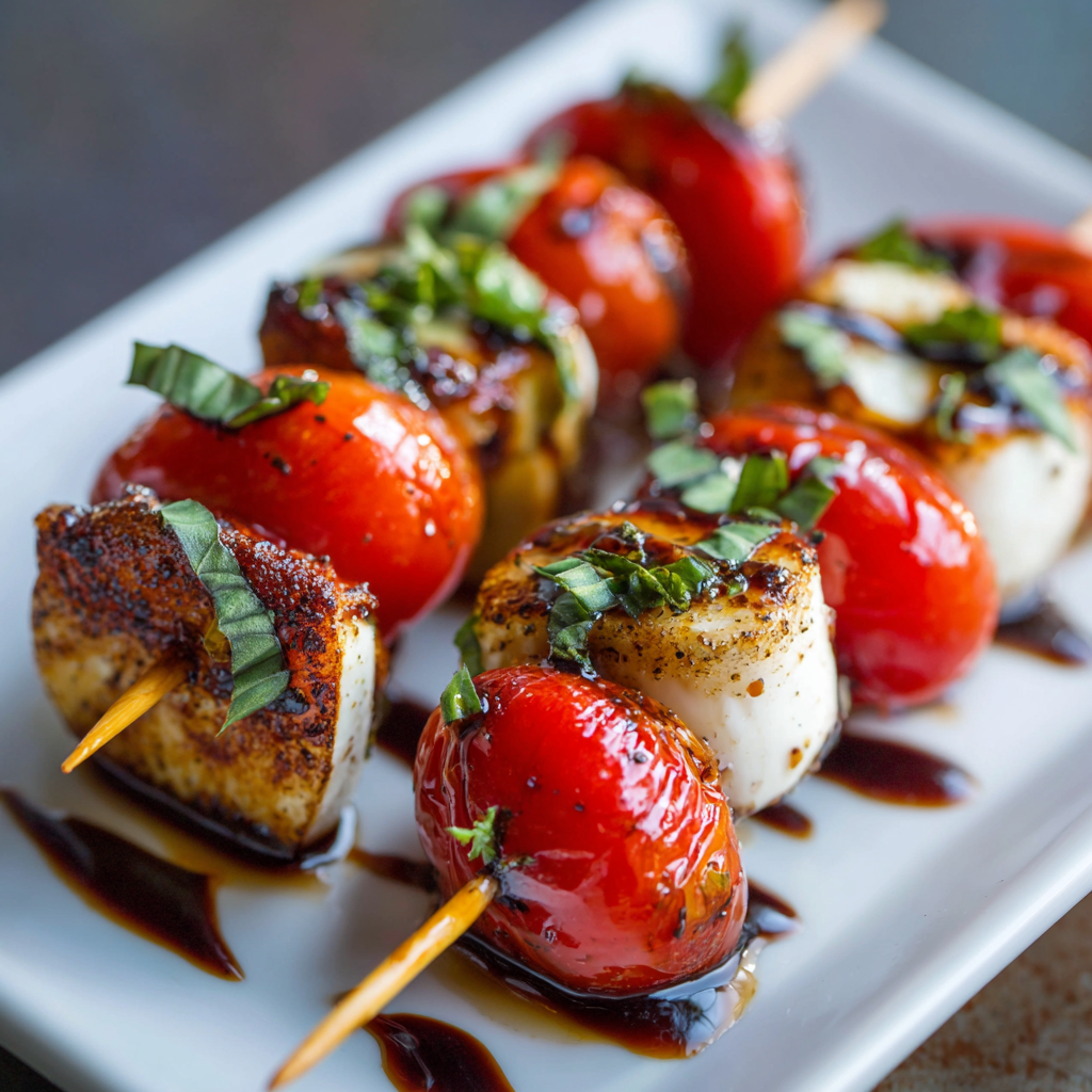 Caprese Skewers Recipe 2 Caprese Skewers Recipe - Recipe Image