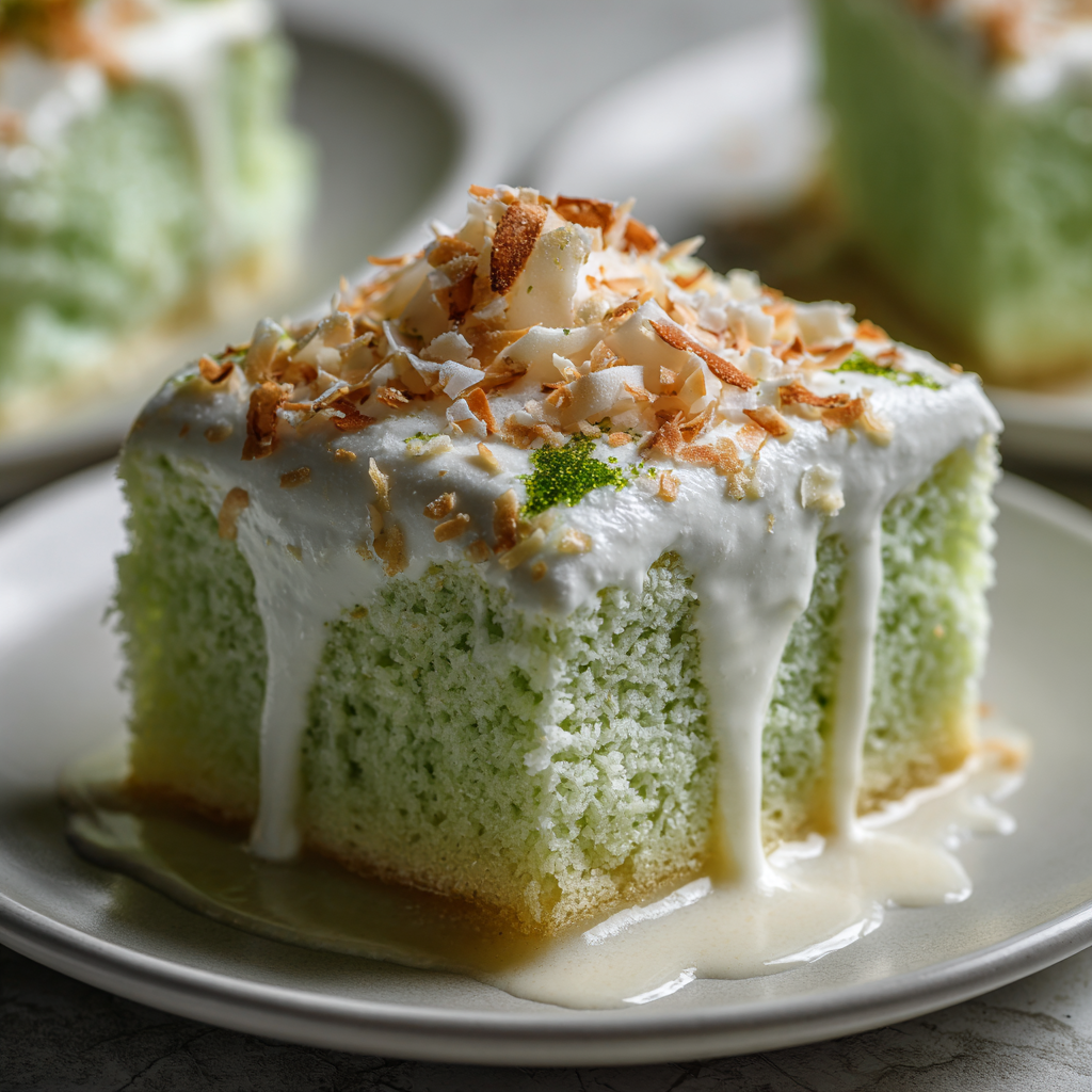 Pandan Coconut Tres Leches Recipe - Recipe Image