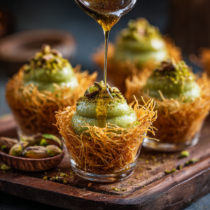Pistachio Kunafa Cups Recipe