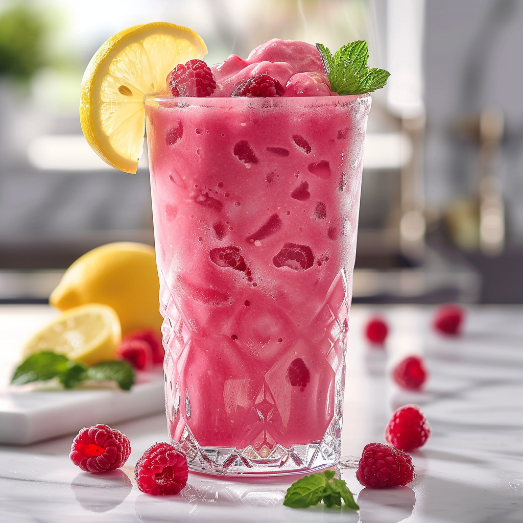 Raspberry Lemon Frozen Smoothie Recipe 2 Raspberry Lemon Frozen Smoothie Recipe - Recipe Image
